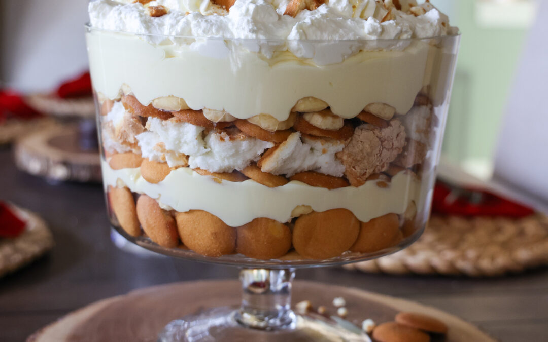 Banana Trifle Pudding with Angle Food Cake